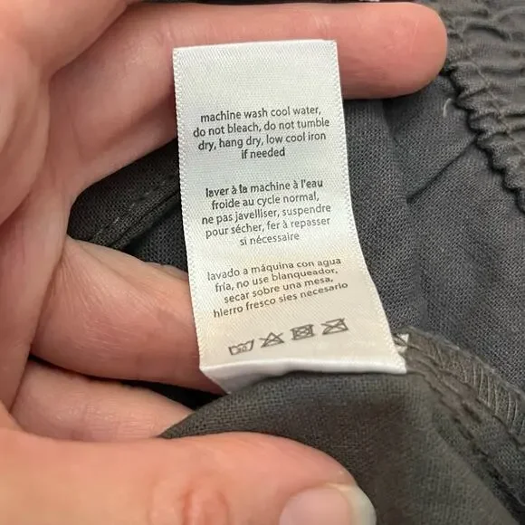 Onia Men’s Linen Blend Pants XL Straight Leg Gray Beach Boho Vacation Casual - Picture 10 of 10